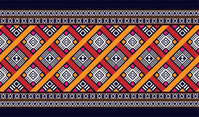 colorful tribal or ethnic vector seamless  pattern. aztec abstract geometric art ornament print. Ethnic vector background. Wallpaper, cloth design, fabric, tissue, cotton, cover, textile template