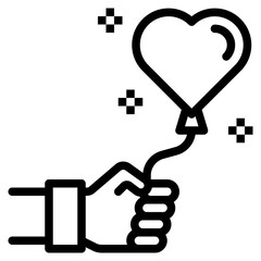 Gift outline style icon