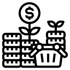 Money outline icon