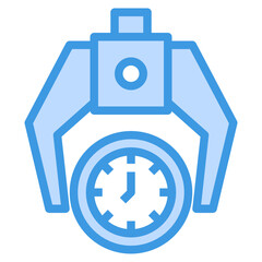 Time Management blue outline icon