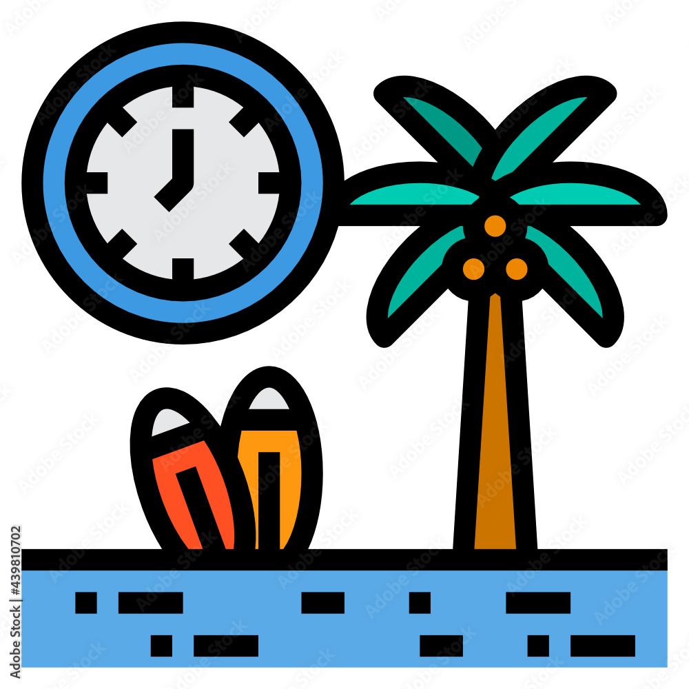 Wall mural Vacation filled outline icon