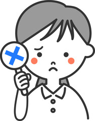 白い服の女の子のイラスト