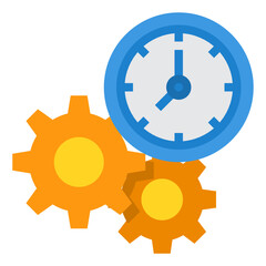 Time Management flat icon