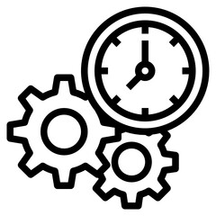 Time Management outline icon