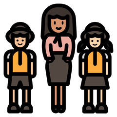 Teacher with student