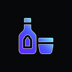 Alcoholic Drink blue gradient vector icon