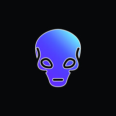 Alien blue gradient vector icon
