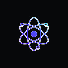 Atom blue gradient vector icon