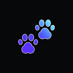 Animal Prints blue gradient vector icon