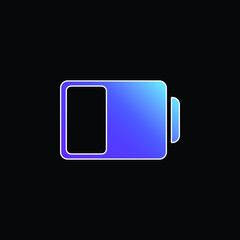 Battery Status Symbol blue gradient vector icon