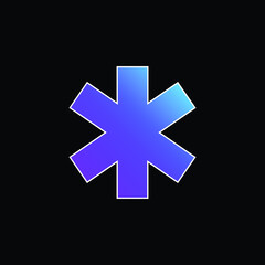 Asterik blue gradient vector icon