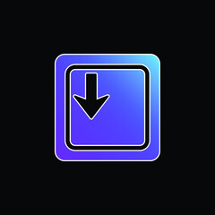 Arrow Down Key On Keyboard blue gradient vector icon