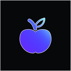 Apple Fruit blue gradient vector icon