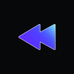 Backwards blue gradient vector icon