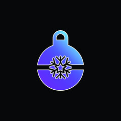 Fototapeta premium Bauble blue gradient vector icon