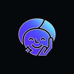 Beauty Treatment blue gradient vector icon