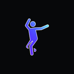 Fototapeta na wymiar Breakdance blue gradient vector icon