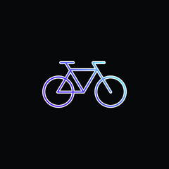 Bicycle Healthy Transport blue gradient vector icon