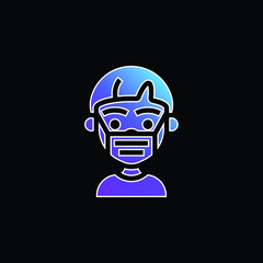 Boy blue gradient vector icon