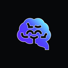 Brain blue gradient vector icon