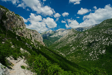 Fototapeta na wymiar Croatia Paklenica National Park extra wide panorama in Croatia, Europe