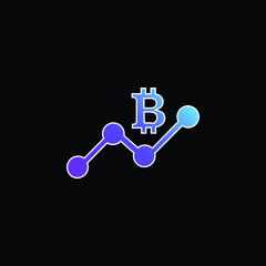 Bitcoin Connect Up Graphic blue gradient vector icon