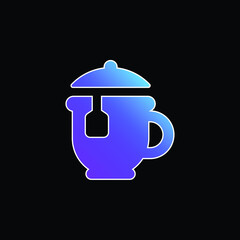 Big Tea Pot blue gradient vector icon