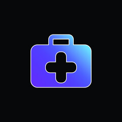 Briefcase blue gradient vector icon