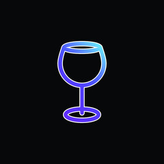 Big Wine Cup blue gradient vector icon
