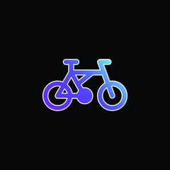 Bicycle blue gradient vector icon
