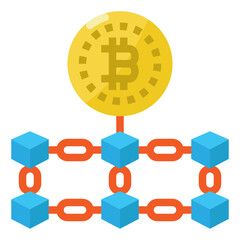 blockchain flat icon