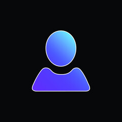 Black User Shape blue gradient vector icon