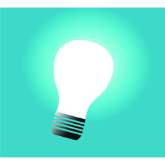 shining light bulb vector image