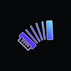 Accordion Side View blue gradient vector icon