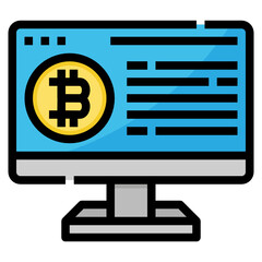 bitcoin line icon