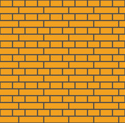 Orange brick wall texture. Seamless pattern