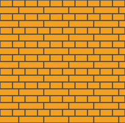 Orange brick wall texture. Seamless pattern