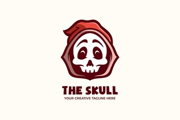 The Skull Cartoon Mascot Character Logo Template