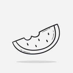 hand drawn watermelon icon Design Template. Illustration vector graphic. doodle watermelon print. hand drawn fruits .Perfect for design elements for decorations, organic food pattern.