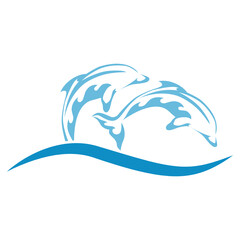 Dolphin, vector artwork