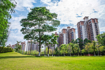 Obraz premium Jiaomen Park, Nansha Free Trade Zone, Guangzhou, China