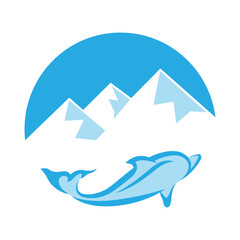 Dolphin, vector artwork