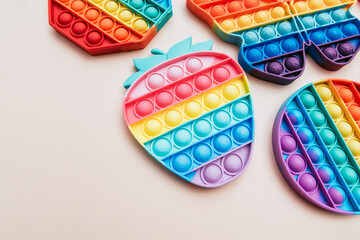 Rainbow Pop It Bubble Sensory Fidget Toys