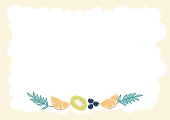 Page for print in tropical style