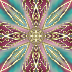 Seamless Golden Ornamental Pattern