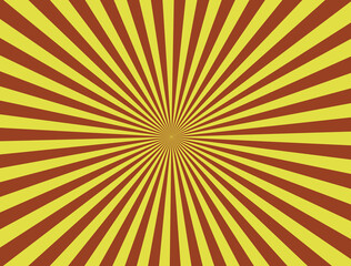  Sun Ray Yellow and Red Stripped Design Template,Vector Eps10