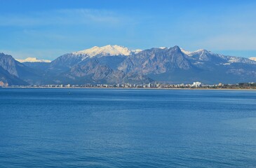 mountain landscape of Antalya and the mediterranean sea. Turkey
