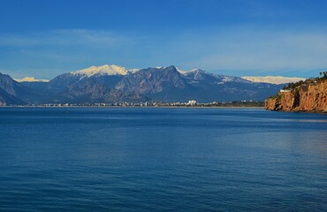 mountain landscape of Antalya and the mediterranean sea. Turkey