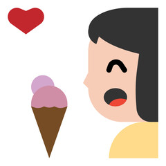 Girl loves ice-cream