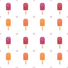 pattern with multicolored ice cream